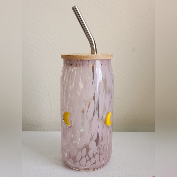 Anthropologie The Mystic Confetti Icon Juice Glass Tumbler with Lid Moon - Picture 2 of 5